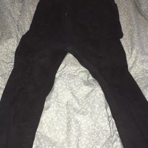 Black ripped jeans